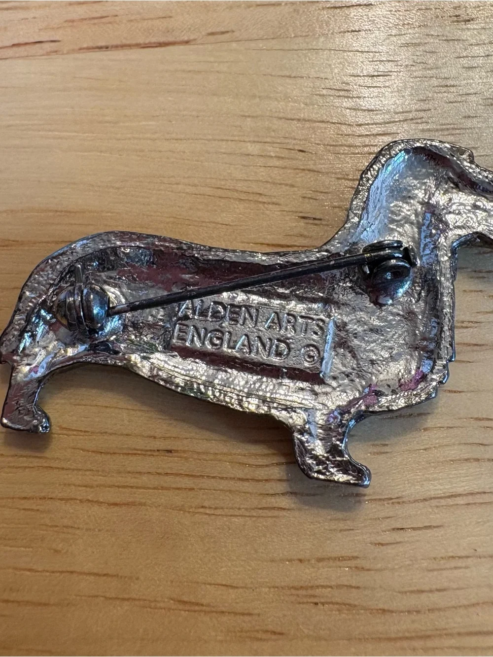 Alden Arts Silver-Tone Dachshund Brooch